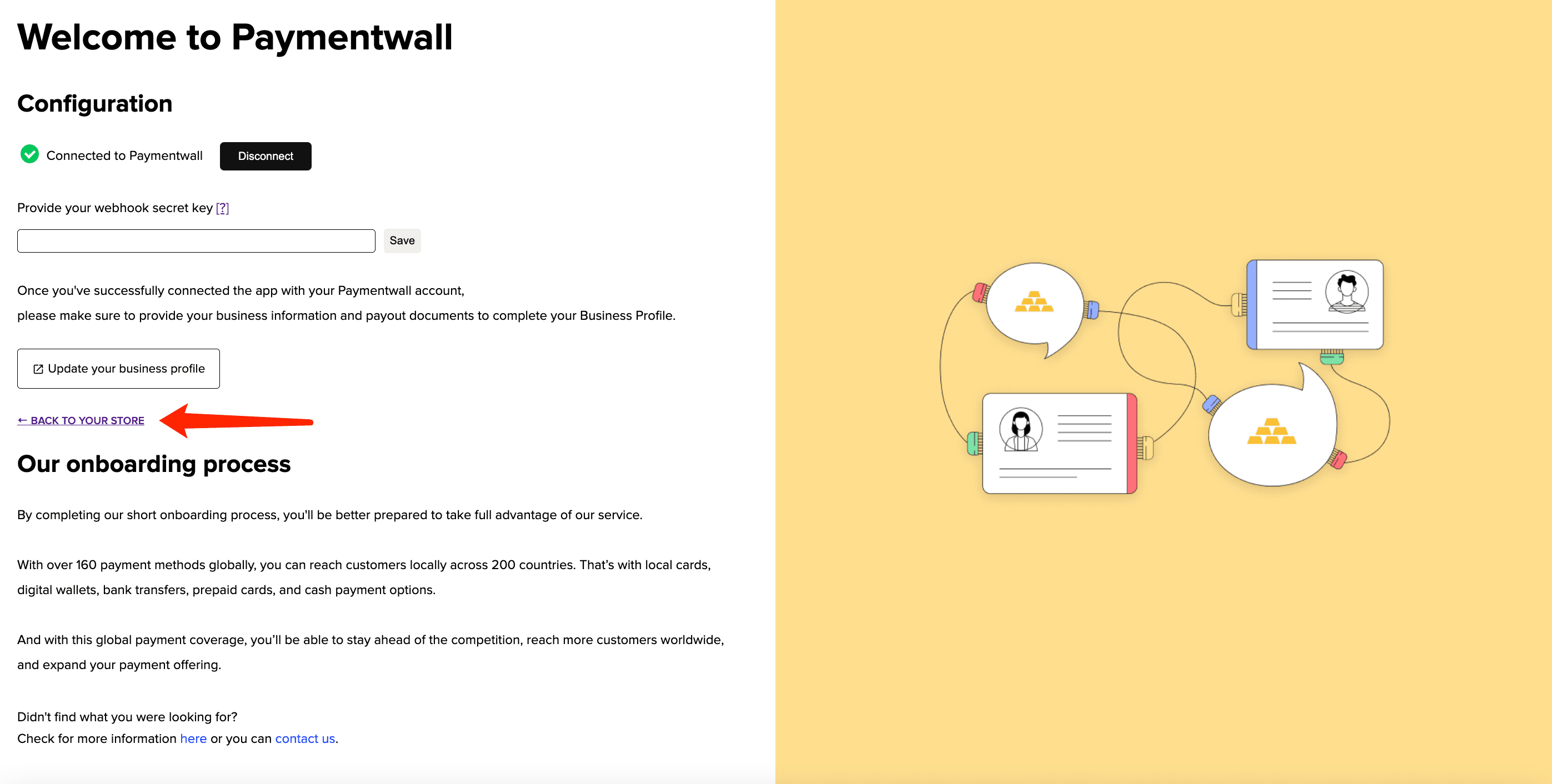 Shopify Clear Gate installation - connected